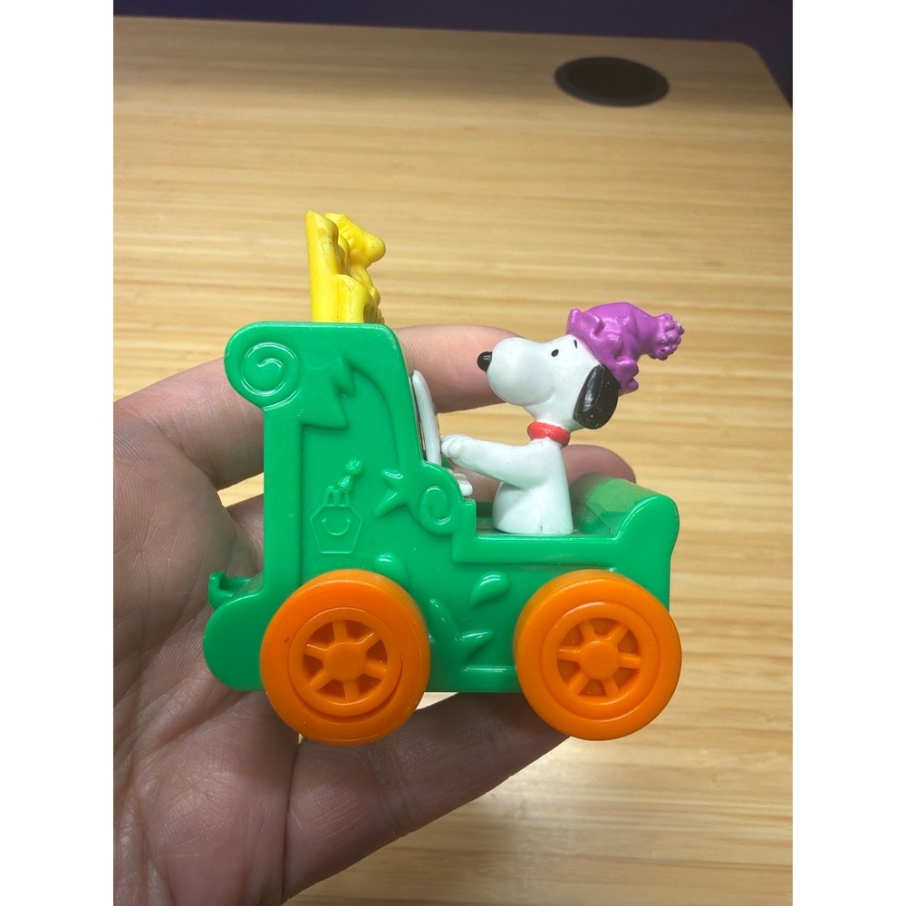 McDonald's Peanuts Snoopy Woodstock Happy Birthday Rolling Toy Works